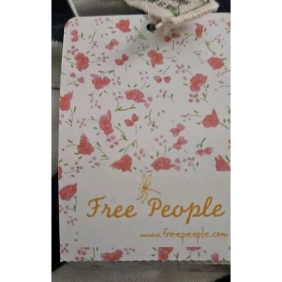 We The Free Plus Babydoll Top Women's Blue Striped Mod 100% Cotton  NEW - Picture 7 of 7